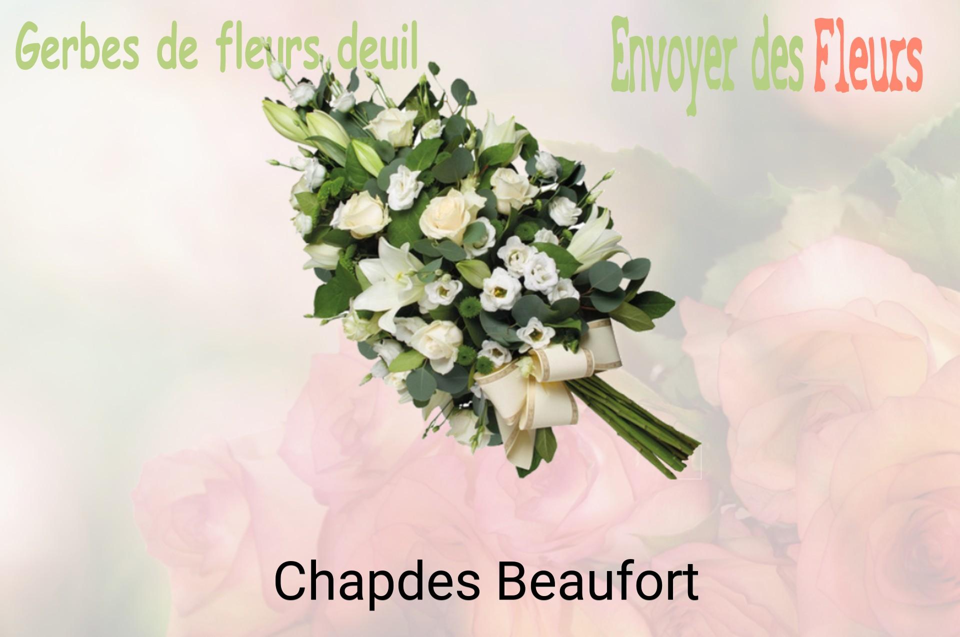 Gerbe de fleurs de deuil livrée à Chapdes-Beaufort